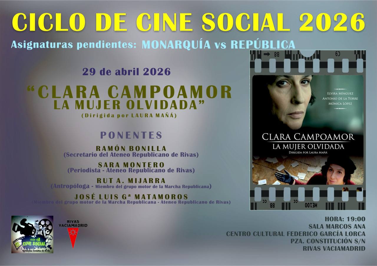 Debatimos sobre 'Monarquía vs República' en el Cine Social con una película sobre Clara Campoamor